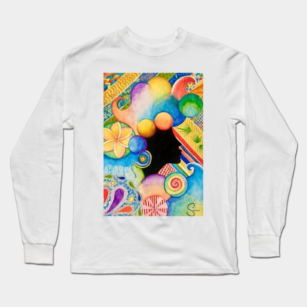 Woman in Thought Long Sleeve T-Shirt by SStormes